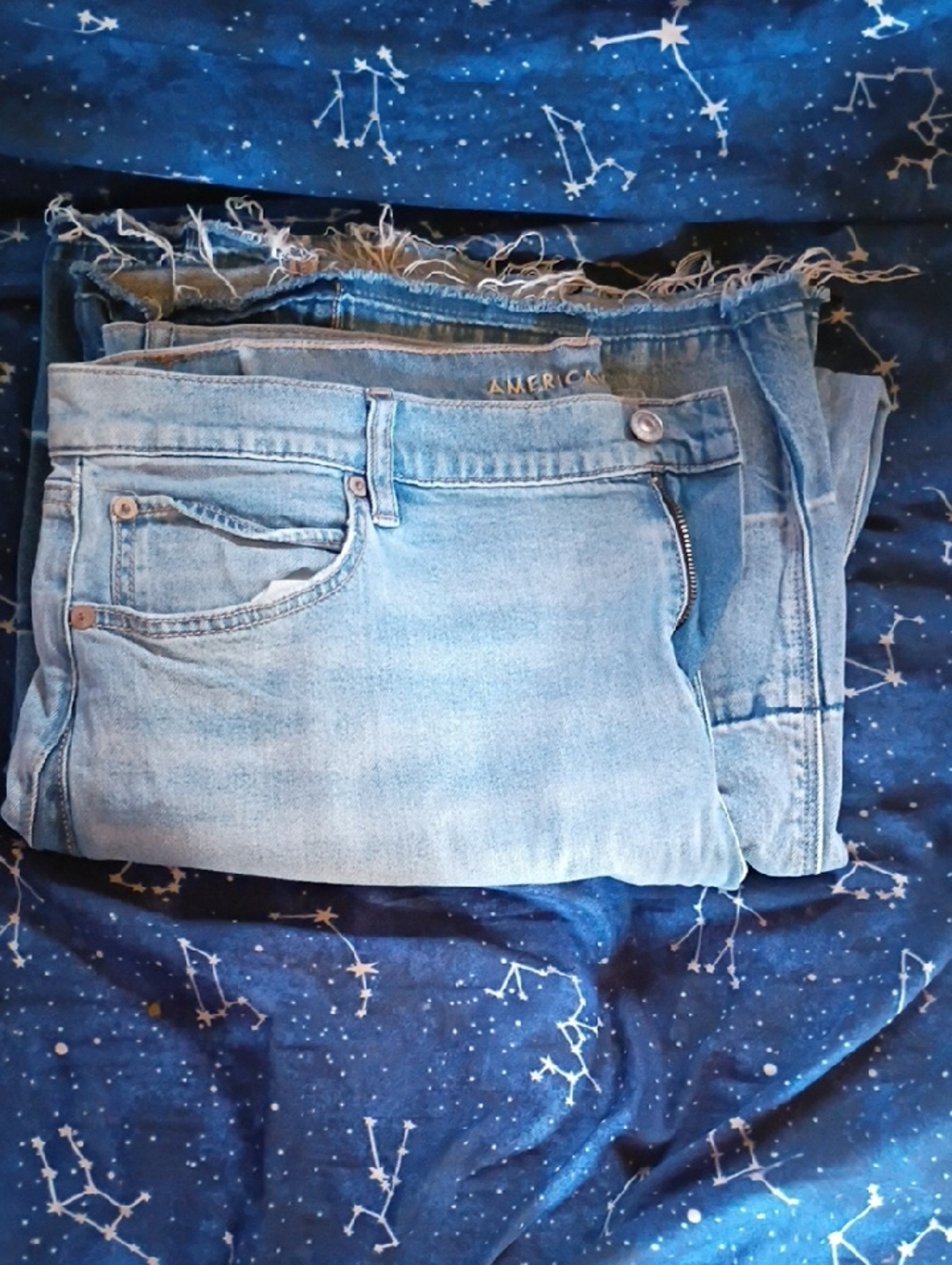 American Eagle Outfitters Light Blue Wide Leg Jeans